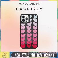 Fashion ins Gradient Love Mirror CASETiFY Phone Case Compatible for iPhone 14 13 12 Pro Max Case iPhone 11 Shockproof Protective Acrylic Hard Cover