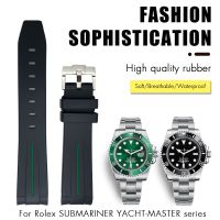 [Hot K] สายนาฬิกาซิลิโคนยางปลายโค้ง18มม. 19มม. 21มม. 22มม. สำหรับ Rolex Submariner มม. เดย์โทนา Omega กันน้ำสายนาฬิกา