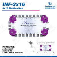 INFOSAT Multi Switch รุ่น INF-3X16 มัลติสวิทซ์ (เข้า3ออก16)