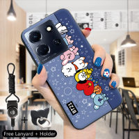 เคส PMP สำหรับ Infinix Note 30 Note 30 5G 30 Pro 30 VIP (แหวนใส่นิ้ว + เชือกเส้นเล็ก) เคสตุ๊กตาเด็กชายลายการ์ตูน South K-POP เคส TPU ซิลิโคนนิ่ม