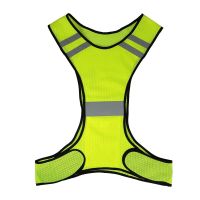 Men Lightweight Breathable Bicycle Vest Mesh Reflective High Visibility Safety Vest Gear for Running Walking Cycling Jogging