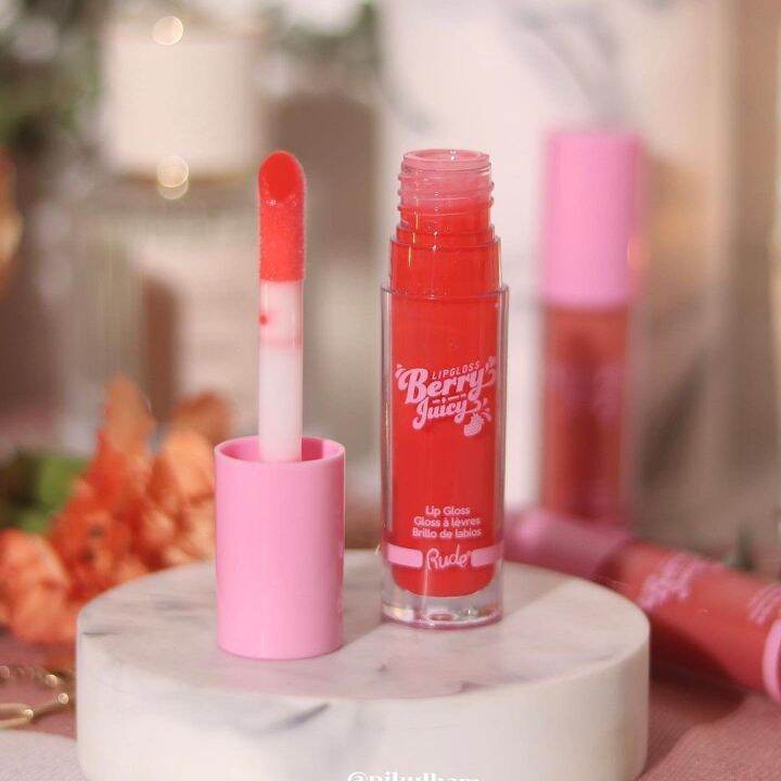RUDE COSMETICS ลิปกลอสที่ให้ความแวววาวแต่ไม่มีความเหนียว เบาสบายปากมากๆ