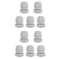 10 x M20 20mm White Waterproof Compression Cable Stuffing Gland Lock