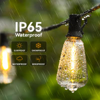 ST38ไฟ LED เชือก IP65กลางแจ้งแสงพวงมาลัยคริสต์มาสถนนสวนแต่งงานมาลัยคาเฟ่สนามหลังบ้านตกแต่งแสงสตริง