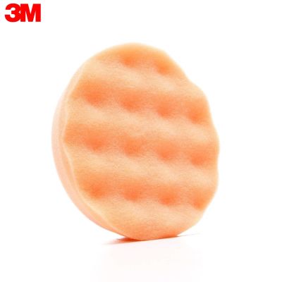 3M 02637 สีส้มฟองน้ำหยาบขัดสี 3.75 นิ้ว แบบแปะตีนตุ๊กแก 1แผ่น 2637 3 3/4 in Finesse-it Buffing Pads 3.75 IN Orange Foam