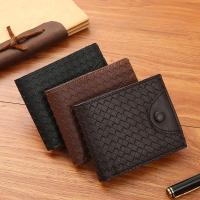 Dompet pria baru model Vintage dompet pria kapasitas besar Multi kartu dompet pola tenun tren kasual mode Vintage