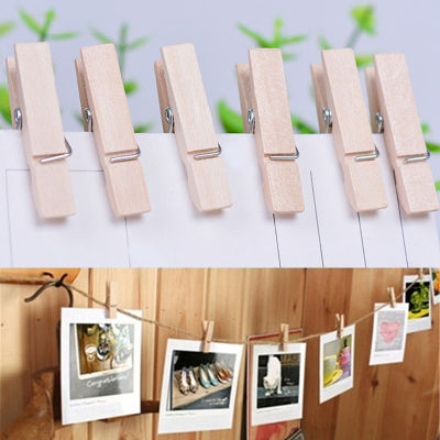 Rayua 50x25มม.มินิไม้ธรรมชาติ clothe Photo Paper PEG theorial CRAFT clips Arts