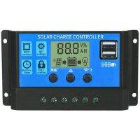 100A Solar Charge Controller Solar Multi-Function Controller with Dual USB Port, LCD Controller