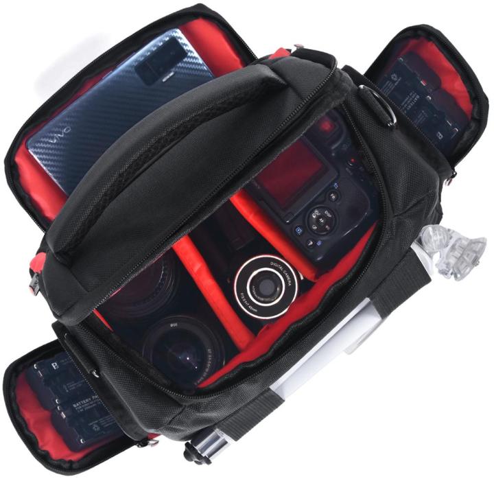 fosoto-กระเป๋ากล้อง-dslr-แบบมืออาชีพกันน้ำกล้องดิจิตอลกระเป๋าสะพายไหล่กล้องวีดีโอเคสสำหรับ-sony-เลนส์-canon-nikon-pouch
