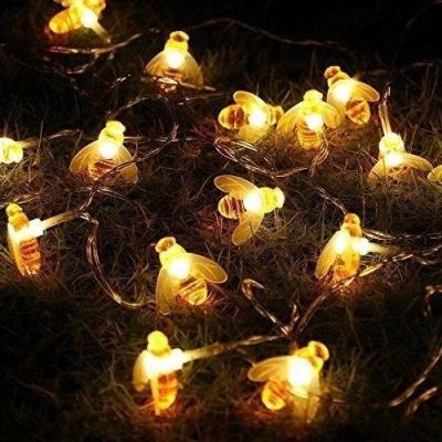 30 LED พลังงานแสงอาทิตย์น้ำผึ้ง Fairy String ไฟสวนกลางแจ้งงานแต่งงาน DIY
