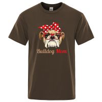 Bulldog Mom With Bow Tie And Silver Mirror Print Man Tshirt Cool Loose Tshirt Tee Soft T Gildan