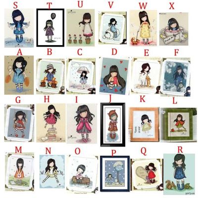 Amishop Gold Collection Counted Cross Stitch Kit Bothy Threads Cute Little Black Hair Girl Maid Lass