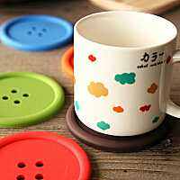 【CC】❁  Multiple colors Silicone Cup mat Colorful Coaster Cushion Holder Drink Placemat