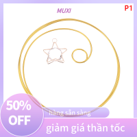 ?【HOT SALE】MUXI 1ชิ้นเค้กตกแต่งด้วยวงกลมดาวคริสตัลสีเงินสีทองเครื่องประดับต้นไม้ที่ต้องการตกแต่งเค้กขนมหวานกรอบยืนสำหรับตกแต่ง