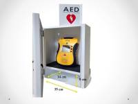 ตู้แขวนสำหรับใส่เครื่อง AED (AED Wall Mount Cabinet with Lock)