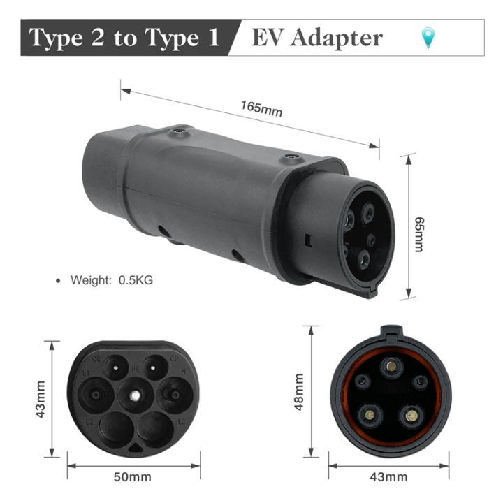 sae-adaptor-iec-62196-2-to-j1772-type-1-electric-cars-charging-ev-vehicle-charger-one-side-connector-charing-station-32a