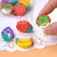 ┅✑♧ 50Pcs Mini Cute Fruit Rubber kawaii Pencil Eraser Children Children school student Stationery Gift Toy