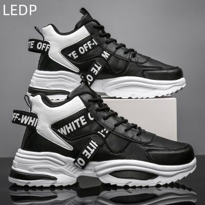 Mens New Sports Shoes Running Shoes High-top Round Toe Outdoor Thick-soled Casual Fashion Light Trend Best-selling Models