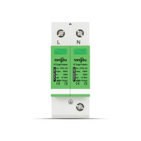 SPD 2จุด30KA ~ 60KA 275VAC บ้านป้องกันไฟกระชากป้องกันป้องกันแรงดันต่ำ Arrester อุปกรณ์ราง Din ป้องกันไฟกระชาก TONGOU