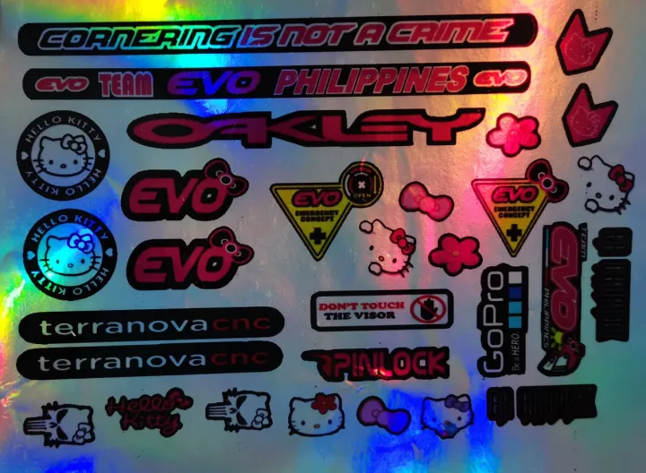 HOLOGRAM HOLOGRAPHIC HELMET VISOR STICKER LENS (EVO HK) LAMINATED