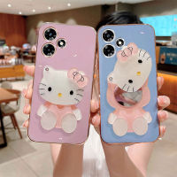 เคสInfinix Hot 30 Play Hot30 Hot30i ล่าสุดดีไซน์การชุบสีมาการองพร้อมกระจกแต่งหน้าปลอกอ่อน Infinix Hot30 Play Hot 30i ฝาครอบโทรศัพท์