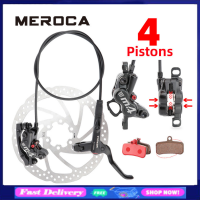 MEROCA M4จักรยาน Mtb เบรกไฮดรอลิดิสก์เบรก160มิลลิเมตรโรเตอร์ MTB จักรยานน้ำมันดิสก์เบรก4ลูกสูบน้ำมันเบรกชิ้นส่วนจักรยานขี่จักรยาน