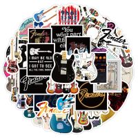 ☫ 50pcs/set Cartoon Rock Musical Instrument Guitar Graffiti Waterproof Sticker