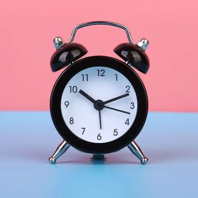 50mm Creative Mini Alarm Clock Fashion Student Bedside Electronic Timer Desktop Clock Lazy Classic Alarm Table Wholesale