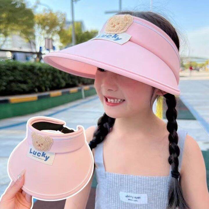Children's Sun Protection Hat UPF 50+ Cute Bear Shape Baby Folding Hat