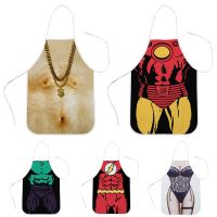 CLOOCL Kitchen Apron 3D Funny Pectoralis Chest Hair Cosplay Aprons for Men Women Cooking Baking BBQ Home Cleaning Tools Aprons