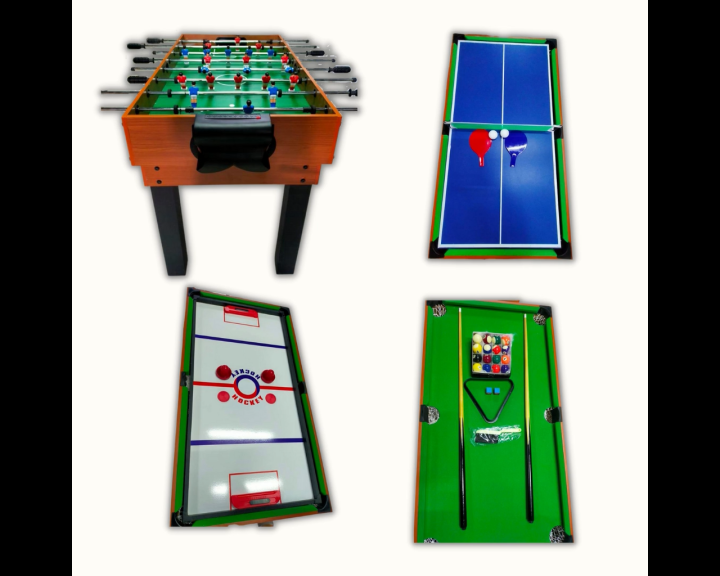 4 IN 1 MULTI GAME TABLE / SOCCER + TABLE TENNIS + AIR HOCKY + BILLIARD