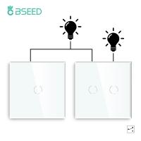 【DT】hot！ BSEED 1/2Gang Wall 2 Way Switches Staircase Panel 2Pack Backlight 10A