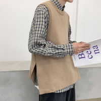 Mens Fashion Knitted Sleeveless Pullover Sweater Vest Clothing Coats Sweaters Wool Fleece 3 Color Knitting Clothes M-3XL