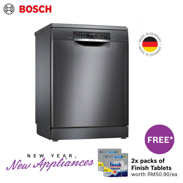 Bosch Series 6 Free Standing Dishwasher 60 Cm Black Inox Sms6ecc51e Lazada 9988