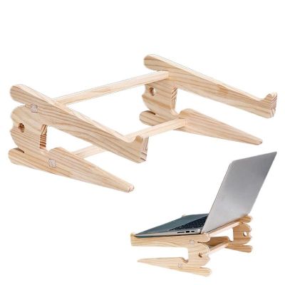 Wood Laptop Desk 10-17 Inch MacbookAir 13 15 Storage Detachable Notebook Holder Accessories