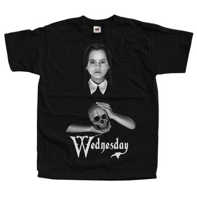 ขายดี เสื้อยืดลําลอง แขนสั้น พิมพ์ลาย The Addams Family Wednesday สไตล์ฮิปฮอป สําหรับผู้ชาย BDjpnl54OGiamo35