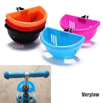 VeryJow childrens bike basket plastic bicycle bag kids scooter handle bar basket