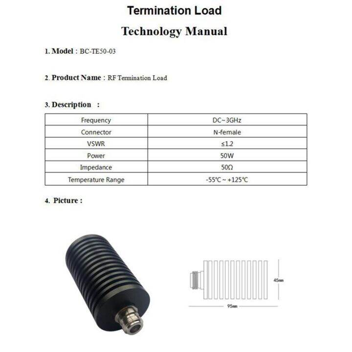 50w-dummy-load-n-female-socket-dc-3ghz-50-ohm-rf-coaxial-termination