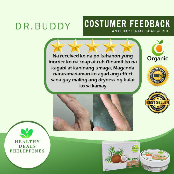 2 Bar Of Dr. Buddy Soap AntiBacterial Soap Good for Skin Problem