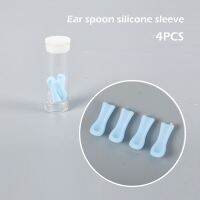 4Pcs/Box Ear Wax Remover Ear Cleaner Spoon Soft Silicone Cover Head Non-slip Ear Cleaning Kit Ear Pick Earpicks