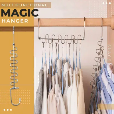 1PCS Magic Multi-port Support Hangers For Clothes Drying Rack Multifunction Metal Iron Clothes Rack Drying Hanger Storage Hanger