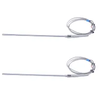 2X K Type 20cm Probe Thermocouple High Temperature Sensor 1.5M