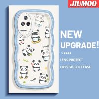 เคส JIUMOO สำหรับ Xiaomi Poco F4 Redmi K50 Pro K40s การ์ตูนแพนด้าน่ารักดีไซน์ใหม่ขอบคลื่นนุ่มเคสมือถือกันกระแทกแบบใสสร้างสรรค์เคสโปร่งใสลายกล้องถ่ายรูปซิลิกาเจลฝาครอบป้องกัน