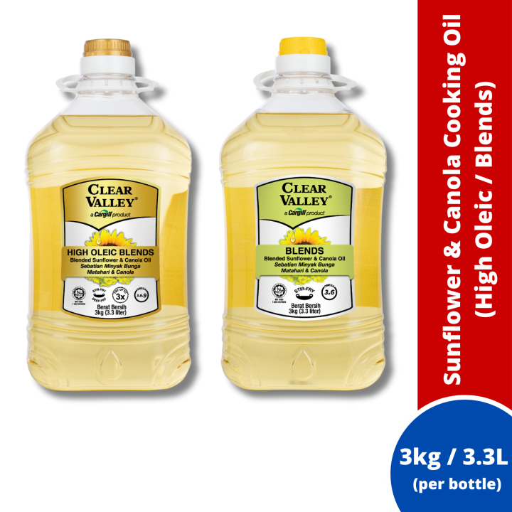 Clear Valley Sunflower & Canola Cooking Oil (3kg / 3.3L) (High Oleic