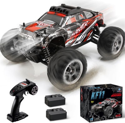FUUY RC Cars for Adults 1:16 4WD Remote Control Car, Max 42Km/H All Terrain Racing RC Trucks with 2.4 GHz for Kids, Off-Road Waterproof RC Truck with 2 Li-Po Batteries for Adults Red