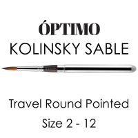 ESCODA พู่กันสีน้ำ สีอคิลิค สีน้ำมัน หัวกลม ขนโคลินสกี้ี้ OPTIMO TRAVEL BRUSH ROUND POINTED KOLINSKY SABLE S/HE21215XXXX