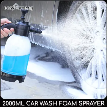Foam Sprayer, Foaming Pump Hand Pressure foam Sprayer Water Sprayer Bottle  Hand Pressurized Soap Foam Sprayer Manual Pump Car Wash Bottle 2.0L 