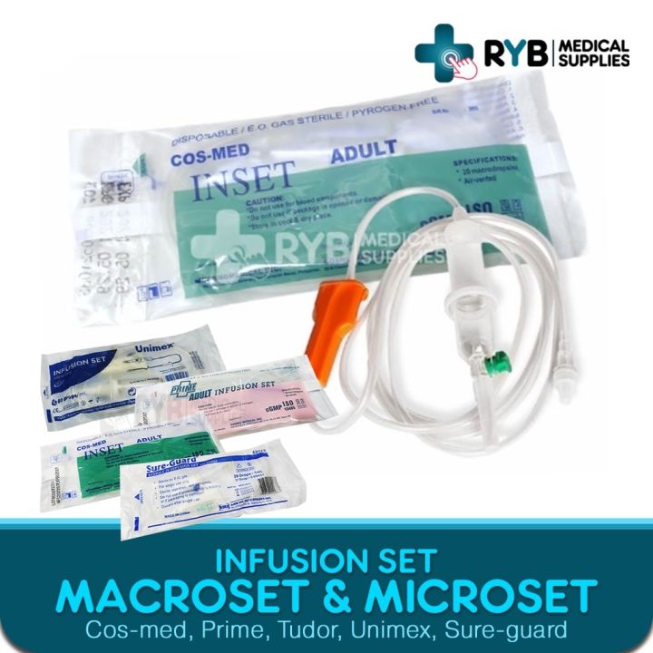 IV Infusion Set / Macroset Microset ( Adult Pedia ) Sterile Cosmed ...