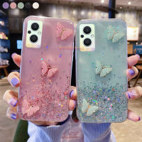 เคสอัจฉริยะสำหรับ OPPO Reno8 T 5G Reno8 Z 5G Reno8 5G Reno8 4G Reno8 Pro 5G Reno7 Z 5G Reno7 5G Reno7 4G Reno7 Pro 5G ล่าสุด2023กากเพชรส่องแสงเป็นประกายวิบวับดาวพื้นที่ที่มี3D เคสโทรศัพท์ผีเสื้อประกายสำหรับ OPPO A96 TPU แบบนิ่มฝาหลัง