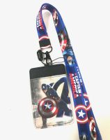 CT  AMERICA  สายคล้องคอ สายคล้องบัตร ที่ใส่บัตร ซองใส่บัตร ที่ใส่บัตร พร้อมสายคล้องคอ ลาย กัปตัน  สำหรับ บัตร 6x8 cm (body 7x11cm) สายกว้าง20MM  BY 3985  SHOP